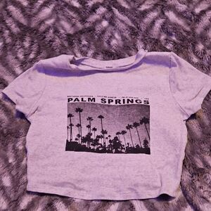 Garage Palm Springs Graphic T-Shirt - Light Gray
